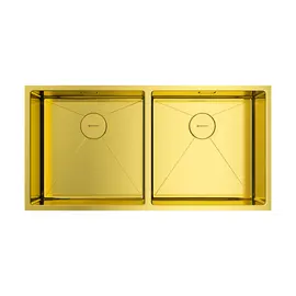 КУХОННАЯ МОЙКА OMOIKIRI TAKI 86-2-U/IF-LG НЕРЖ.СТАЛЬ/СВЕТЛОЕ ЗОЛОТО