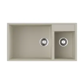 КУХОННАЯ МОЙКА OMOIKIRI TEDORI 85-2-U-WH TETOGRANIT/БЕЛЫЙ