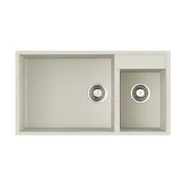 КУХОННАЯ МОЙКА OMOIKIRI TEDORI 85-2-U-PL TETOGRANIT/ПЛАТИНА