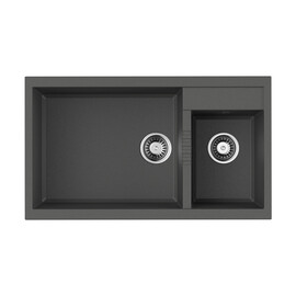 КУХОННАЯ МОЙКА OMOIKIRI TEDORI 86-2-LB-PL TETOGRANIT/ПЛАТИНА