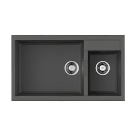 КУХОННАЯ МОЙКА OMOIKIRI TEDORI 86-2-LB-PL TETOGRANIT/ПЛАТИНА