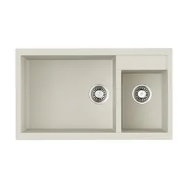 КУХОННАЯ МОЙКА OMOIKIRI TEDORI 86-2-LB-WH TETOGRANIT/БЕЛЫЙ