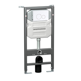 СИСТЕМА ИНСТАЛЛЯЦИИ ДЛЯ УНИТАЗОВ CERAMICA NOVA ENVISION С КНОПКОЙ СМЫВА ROUND ЦВЕТ БЕЛЫЙ И КРЕПЛЕНИЯМИ
