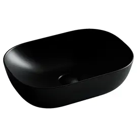 УМЫВАЛЬНИК ЧАША НАКЛАДНАЯ ПРЯМОУГОЛЬНАЯ CERAMICA NOVA ELEMENT 455X325X135 ММ ЧЕРНАЯ МАТОВАЯ