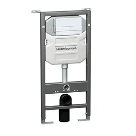 СИСТЕМА ИНСТАЛЛЯЦИИ ДЛЯ УНИТАЗОВ CERAMICA NOVA ENVISION С КНОПКОЙ СМЫВА FLAT ЦВЕТ БЕЛЫЙ, КРЕПЛЕНИЯМИ