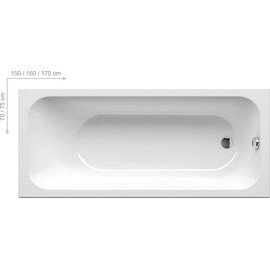 АКРИЛОВАЯ ВАННА RAVAK CHROME SLIM 160Х70