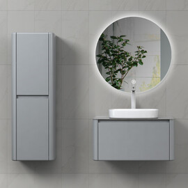 ТУМБА С РАКОВИНОЙ BLACK & WHITE U915.800 BLUM МЕТАЛЛИЧЕСКИЙ ЯЩИК И КЕРАМОГРАНИТ РАКОВИНА 80X49.5X40