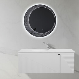 ТУМБА С РАКОВИНОЙ BLACK & WHITE U918.1200-2 GLOSSY WHITE BLUM НАПРАВЛЯЮЩИЕ И КВАРЦЕВАЯ РАКОВИНА 120X52X45