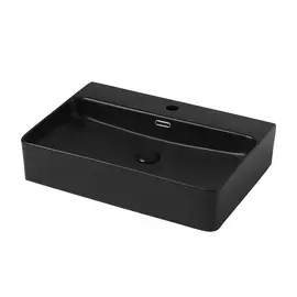 РАКОВИНА НАКЛАДНАЯ ABBER RECHTECK AC2201MB ЧЕРНАЯ МАТОВАЯ