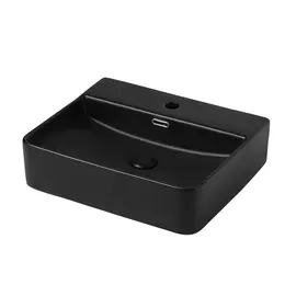 РАКОВИНА НАКЛАДНАЯ ABBER RECHTECK AC2203MB ЧЕРНАЯ МАТОВАЯ