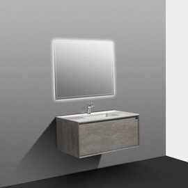 ЗЕКРКАЛО ПРЯМОУГОЛЬНОЕ BLACK & WHITE U909.MR LED, СЕНСОРНОЕ 100X2.5Х80