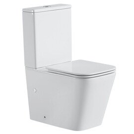 Унитаз компакт Black & White W-7703 P-trap, Geberit, Rimless 64x36x84 купить за 23600 руб.