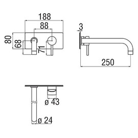 СМЕСИТЕЛЬ ДЛЯ РАКОВИНЫ NOBILI LIVE LV00198/2WM БЕЛЫЙ