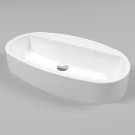 РАКОВИНА НАКЛАДНАЯ WHITECROSS OBSIDIAN D 65X37 (БЕЛЫЙ ГЛЯНЕЦ)