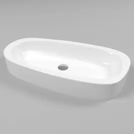 РАКОВИНА НАКЛАДНАЯ WHITECROSS MOONSTONE E 70X35 (БЕЛЫЙ ГЛЯНЕЦ)