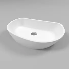 РАКОВИНА НАКЛАДНАЯ WHITECROSS AMETRINE 60X37 (БЕЛЫЙ МАТ)