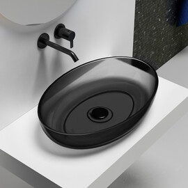 РАКОВИНА НАКЛАДНАЯ ПРОЗРАЧНАЯ ABBER KRISTALL AT2801ONYX