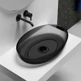 РАКОВИНА НАКЛАДНАЯ ПРОЗРАЧНАЯ ABBER KRISTALL AT2801ONYX