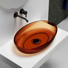 РАКОВИНА НАКЛАДНАЯ ПРОЗРАЧНАЯ ABBER KRISTALL AT2801OPAL