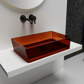 РАКОВИНА НАКЛАДНАЯ ПРОЗРАЧНАЯ ABBER KRISTALL AT2803OPAL