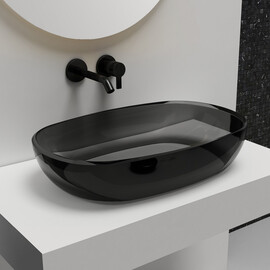 РАКОВИНА НАКЛАДНАЯ ПРОЗРАЧНАЯ ABBER KRISTALL AT2805ONYX