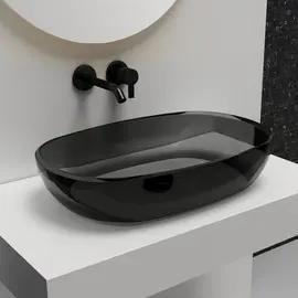 РАКОВИНА НАКЛАДНАЯ ПРОЗРАЧНАЯ ABBER KRISTALL AT2805ONYX