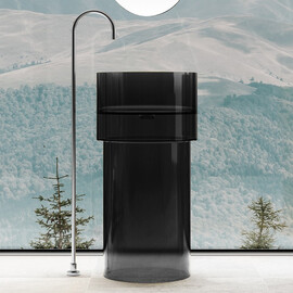 РАКОВИНА ОТДЕЛЬНОСТОЯЩАЯ ПРОЗРАЧНАЯ ABBER KRISTALL AT2701ONYX-H