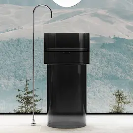 РАКОВИНА ОТДЕЛЬНОСТОЯЩАЯ ПРОЗРАЧНАЯ ABBER KRISTALL AT2701ONYX