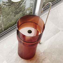 РАКОВИНА ОТДЕЛЬНОСТОЯЩАЯ ПРОЗРАЧНАЯ ABBER KRISTALL AT2701OPAL