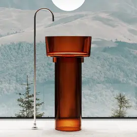 РАКОВИНА ОТДЕЛЬНОСТОЯЩАЯ ПРОЗРАЧНАЯ ABBER KRISTALL AT2702OPAL