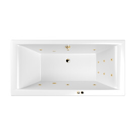 ГИДРОМАССАЖНАЯ АКРИЛОВАЯ ВАННА WHITECROSS SAVIA DUO 170X80 "LINE" (ЗОЛОТО)