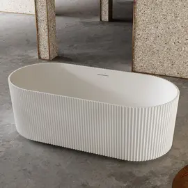 ВАННА ИЗ ИСКУССТВЕННОГО КАМНЯ ABBER STEIN AS9601 БЕЛАЯ МАТОВАЯ
