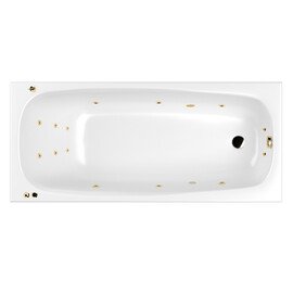 ГИДРОМАССАЖНАЯ АКРИЛОВАЯ ВАННА WHITECROSS LAYLA 180X80 "SMART" (ЗОЛОТО)