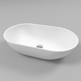 РАКОВИНА НАКЛАДНАЯ WHITECROSS AMBER 60X35 (БЕЛЫЙ МАТ)