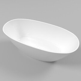 ВАННА ИЗ ИСКУССТВЕННОГО КАМНЯ WHITECROSS ONYX B 160X75 (БЕЛЫЙ ГЛЯНЕЦ)