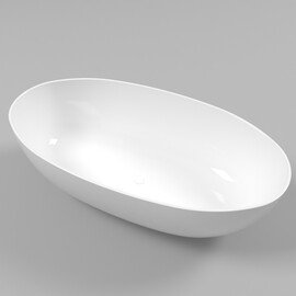 ВАННА ИЗ ИСКУССТВЕННОГО КАМНЯ WHITECROSS DIAMOND 170X87 (БЕЛЫЙ ГЛЯНЕЦ)