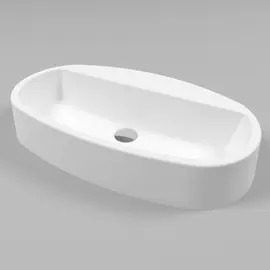 РАКОВИНА НАКЛАДНАЯ WHITECROSS OBSIDIAN D 65X37 (БЕЛЫЙ МАТ)