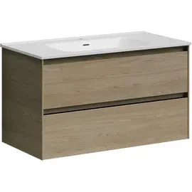 ТУМБА ПОДВЕСНАЯ SANCOS CENTO 890Х450Х500, C ДВУМЯ ЯЩИКАМИ ОСНАЩЕННЫМИ ДОВОДЧИКАМИ, КАРПАТСКАЯ ЕЛЬ, АРТ. CN90KE