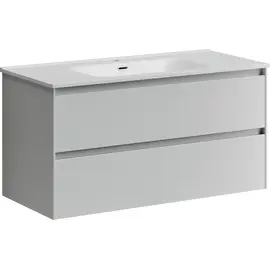 ТУМБА ПОДВЕСНАЯ SANCOS CENTO 990Х450Х500, C ДВУМЯ ЯЩИКАМИ ОСНАЩЕННЫМИ ДОВОДЧИКАМИ, БЕЛЫЙ ГЛЯНЕЦ, АРТ.CN100W