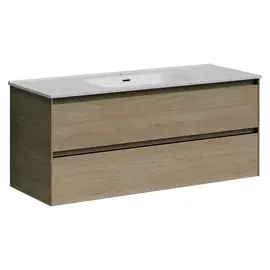 ТУМБА ПОДВЕСНАЯ SANCOS CENTO 1190Х450Х500, C ДВУМЯ ЯЩИКАМИ ОСНАЩЕННЫМИ ДОВОДЧИКАМИ, КАРПАТСКАЯ ЕЛЬ, АРТ. CN120-1KE