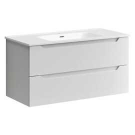 ТУМБА ПОДВЕСНАЯ SANCOS NORMA 2.0 990Х450Х500, C ДВУМЯ ЯЩИКАМИ ОСНАЩЕННЫМИ ДОВОДЧИКАМИ, БЕЛЫЙ ГЛЯНЕЦ , АРТ. NR2.100W