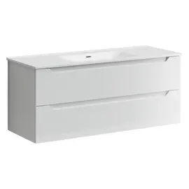 Тумба подвесная SANCOS Norma 2.0 1190х450х500, c двумя ящиками оснащенными доводчиками, белый глянец , арт. NR2.120-1W купить за 26900 руб.