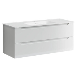 ТУМБА ПОДВЕСНАЯ SANCOS NORMA 2.0 1190Х450Х500, C ДВУМЯ ЯЩИКАМИ ОСНАЩЕННЫМИ ДОВОДЧИКАМИ, БЕЛЫЙ ГЛЯНЕЦ , АРТ. NR2.120-1W