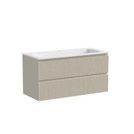 ТУМБА ПОДВЕСНАЯ SANCOS SNOB R 995Х445Х500, C ДВУМЯ ЯЩИКАМИ ОСНАЩЕННЫМИ ДОВОДЧИКАМИ, BEIGE SOFT , АРТ.SNR100CE