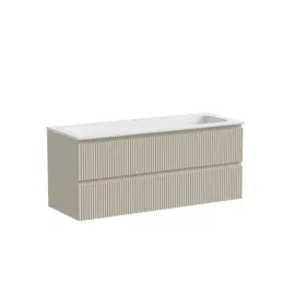 ТУМБА ПОДВЕСНАЯ SANCOS SNOB R 1195Х445Х500, C ДВУМЯ ЯЩИКАМИ ОСНАЩЕННЫМИ ДОВОДЧИКАМИ, BEIGE SOFT, АРТ.SNR120CE