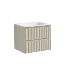 ТУМБА ПОДВЕСНАЯ SANCOS SNOB R 590Х445Х500, C ДВУМЯ ЯЩИКАМИ ОСНАЩЕННЫМИ ДОВОДЧИКАМИ, BEIGE SOFT , АРТ.SNR60CE