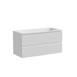 ТУМБА ПОДВЕСНАЯ SANCOS SNOB R 995Х445Х500, C ДВУМЯ ЯЩИКАМИ ОСНАЩЕННЫМИ ДОВОДЧИКАМИ, BIANCO, АРТ.SNR100W