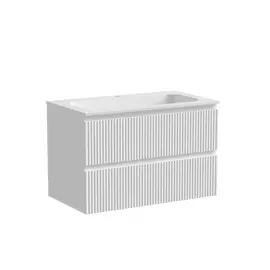 ТУМБА ПОДВЕСНАЯ SANCOS SNOB R 790Х445Х500, C ДВУМЯ ЯЩИКАМИ ОСНАЩЕННЫМИ ДОВОДЧИКАМИ, BIANCO, АРТ.SNR80W