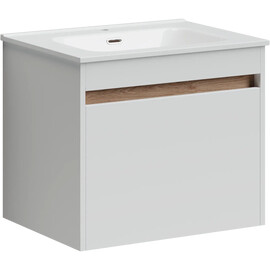 ТУМБА ПОДВЕСНАЯ SANCOS SMART 590Х450Х500, C ДВУМЯ ЯЩИКАМИ ОСНАЩЕННЫМИ ДОВОДЧИКАМИ, БЕЛЫЙ ГЛЯНЕЦ , АРТ. SM60W