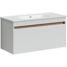 ТУМБА ПОДВЕСНАЯ SANCOS SMART 990Х450Х500, C ДВУМЯ ЯЩИКАМИ ОСНАЩЕННЫМИ ДОВОДЧИКАМИ, БЕЛЫЙ ГЛЯНЕЦ , АРТ. SM100W